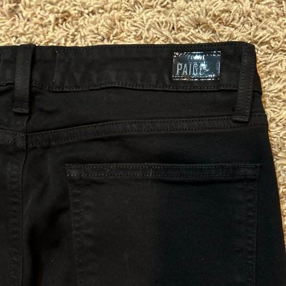 PAIGE Hoxton Skinny Women's Jeans Pants in Black Shadow Size 29 High Rise - Picture 8 of 12